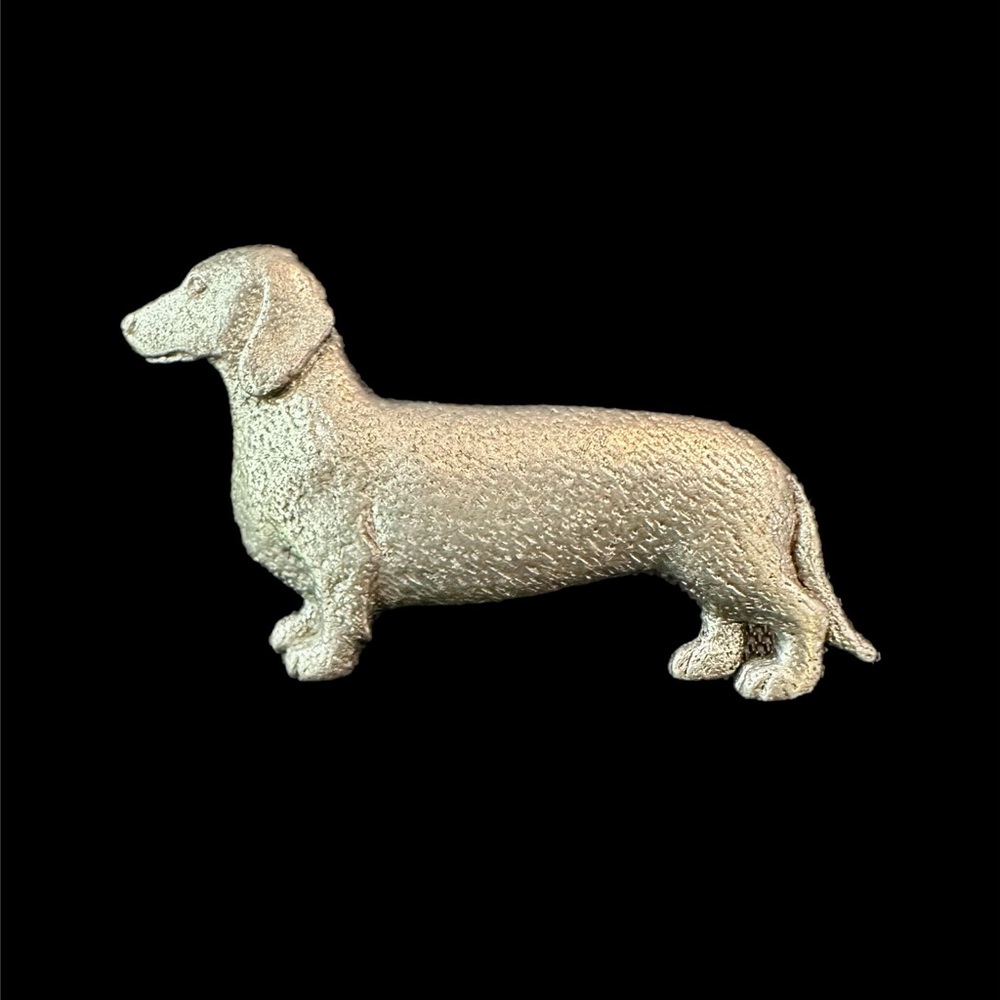 Vintage Dachshund Antiqued Pewter Pin by George G. Harris Fine Pewter in 1994